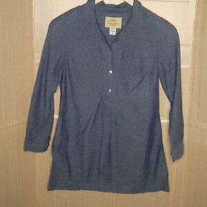 Levi's Blue High Low Tunic Top Medium